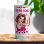 Breast Cancer Awareness Month Custom Tumbler This Is My Fight Cup Prove I'm Alright Cup Personalized Gift - PERSONAL84