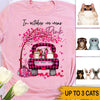 Breast Cancer Cat Lovers Custom T Shirt In Octorber We Wear Pink Personalized Gift - PERSONAL84