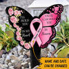 Breast Cancer Custom Acrylic Plaque Stake I&#39;ll Hold You In My Heart Personalized Memorial Gift - PERSONAL84