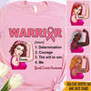 Breast Cancer Custom Shirt Pink Warrior Breast Cancer Awareness Personalized Gift - PERSONAL84