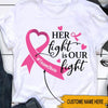 Breast Cancer Custom T Shirt Her Fight Is Our Fight Personalized Gift - PERSONAL84