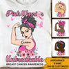 Breast Cancer Custom T Shirt Pink Warrior Unbreakable Personalized Gift - PERSONAL84