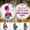 Breast Cancer Survivor Custom Ornament Jingle Bells Fight Like Hell Kick Cancer Away Personalized Gift - PERSONAL84