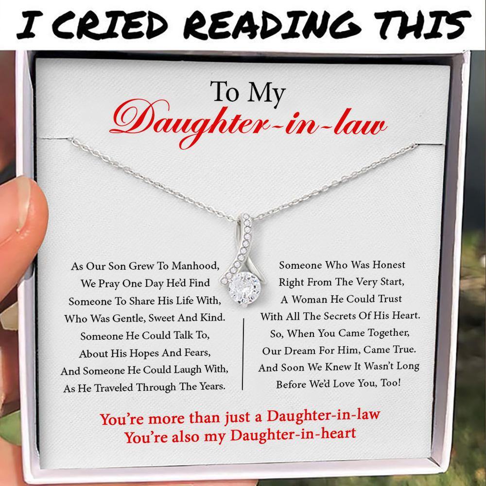 Bride Custom Alluring Beauty Necklace You're My Daughter In Heart Personalized Gift From Mother Of The Groom - PERSONAL84
