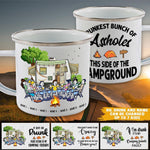 Camping Custom Campfire Mug Drunkest Bunch Of Assholes This Side Of The Campground Personalized Gift - PERSONAL84