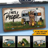 Camping Custom Car License Plate I Hate People Personalized Gift For Campers - PERSONAL84