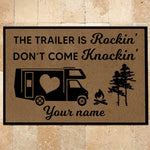 Camping Custom Doormat If the Trailer is Rockin' Don't Come Knockin' - PERSONAL84