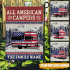 Camping Custom Garden Flag All American Campers Independence Day Personalized Gift - PERSONAL84
