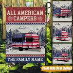 Camping Custom Garden Flag All American Campers Independence Day Personalized Gift - PERSONAL84