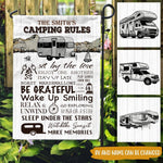 Camping Custom Garden Flag Camping Rules Personalized Gift - PERSONAL84