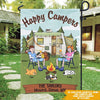 Camping Custom Garden Flag Happy Campers Personalized Gift - PERSONAL84