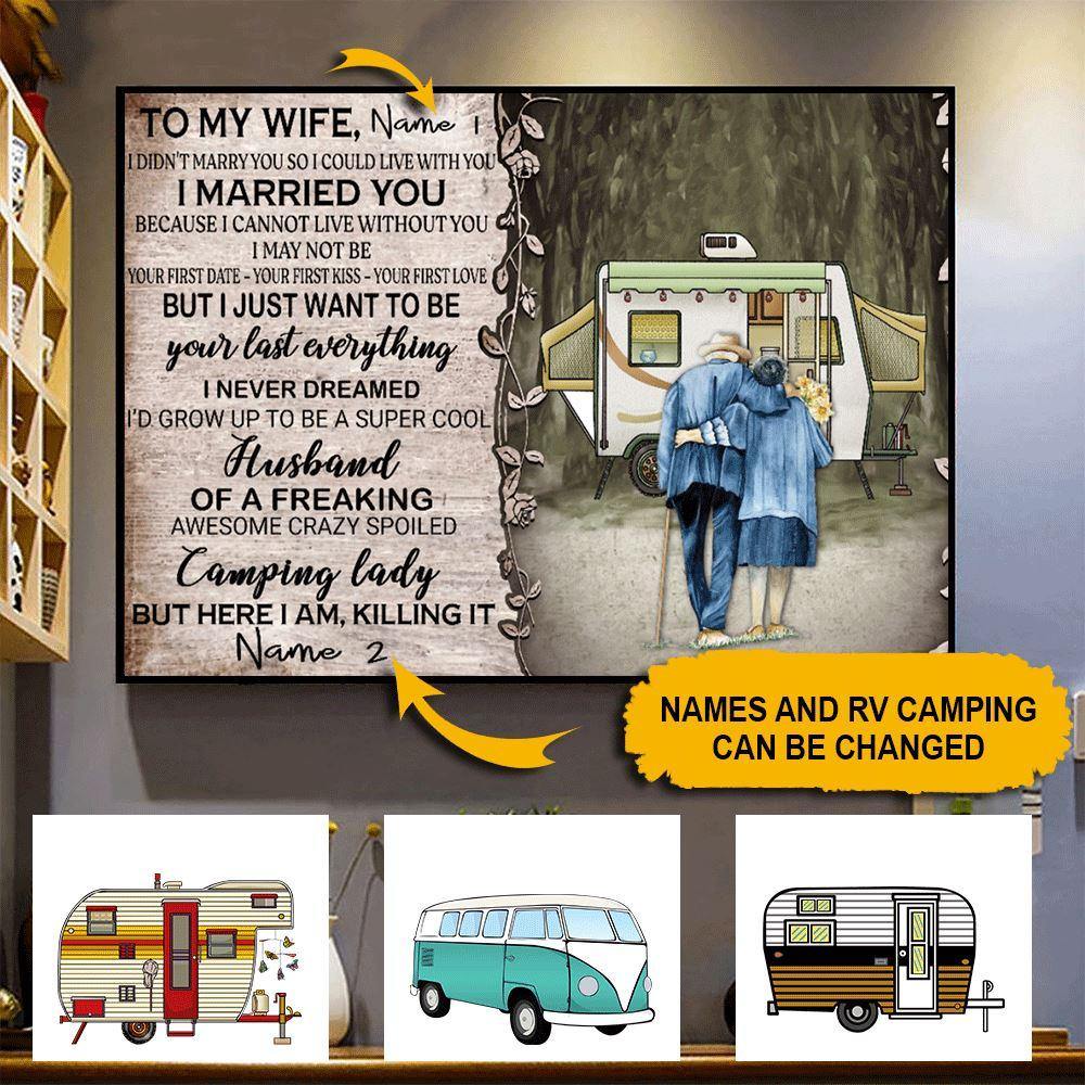 Camping Custom Poster I Never Dreamed Grow Up Super Cool Husband Personalized Gift - PERSONAL84