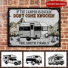 Camping Custom Sign Don&#39;t Come Knockin If The Camper Is Rockin Personalized Gift - PERSONAL84