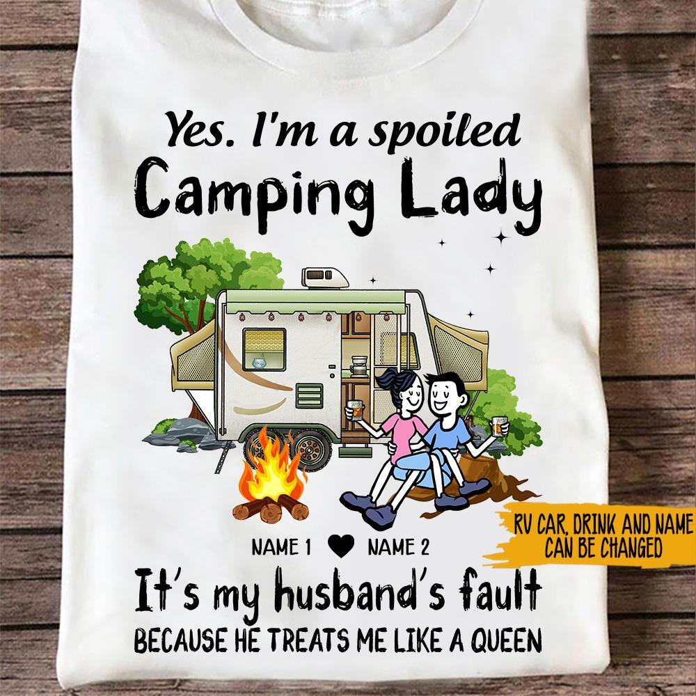 A Girl Who Loves Camping - Camping Gift - Personalized Custom