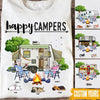 Camping Custom T Shirt Happy Campers Personalized Gift - PERSONAL84