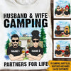 Camping Custom T Shirt Husband And Wife Camping Partners For Life Personalized Gift - PERSONAL84