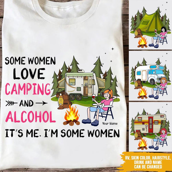 A Girl Who Loves Camping - Camping Gift - Personalized Custom