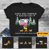 Camping, Dogs Shirt Personalized Dogs and Camping Make Me Happy - PERSONAL84