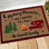 Camping Doormat Customized Family Name Making Memories - PERSONAL84