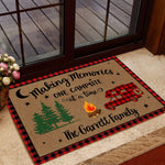 Camping Doormat Customized Family Name Making Memories - PERSONAL84