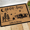 Camping Doormat Customized Name and RV Adventure Awaits - PERSONAL84