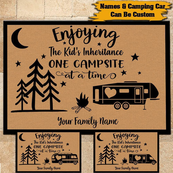 Camping Doormat Customized Name And RV Welcome To Our Camper