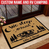 Camping Doormat Customized Name and RV We Sleep Around - PERSONAL84