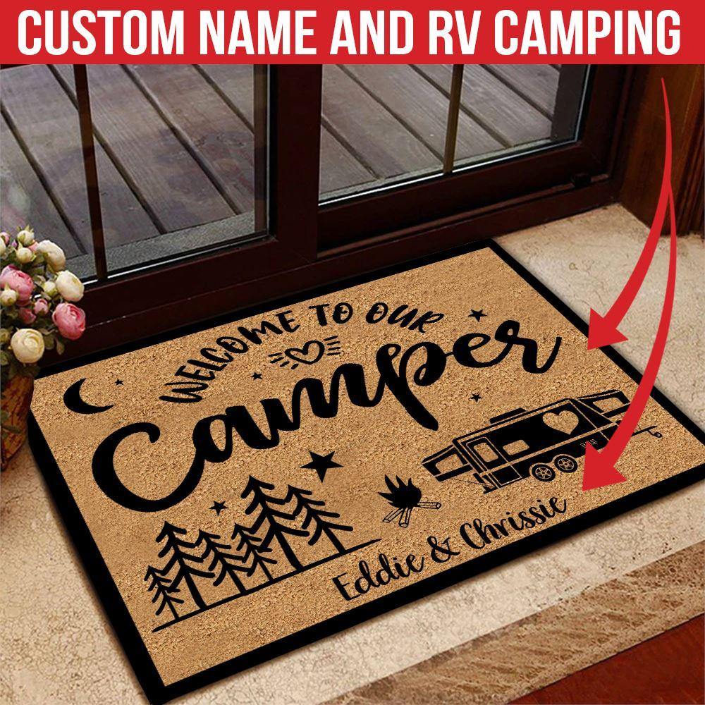 Camping Camper RV Doormat Happy Camper Door Mat Camper 
