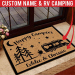 Camping Doormat Customized RV And Name Happy Campers Custom Doormat - PERSONAL84