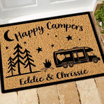 Camping Doormat Customized RV And Name Happy Campers Custom Doormat - PERSONAL84