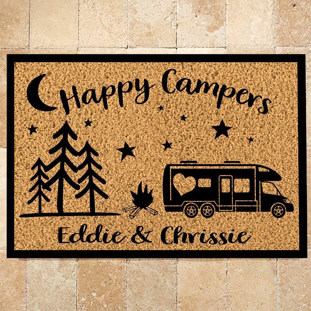 Happy Campers Doormat, Happy Camper Carpet, Camper Van Kitchen