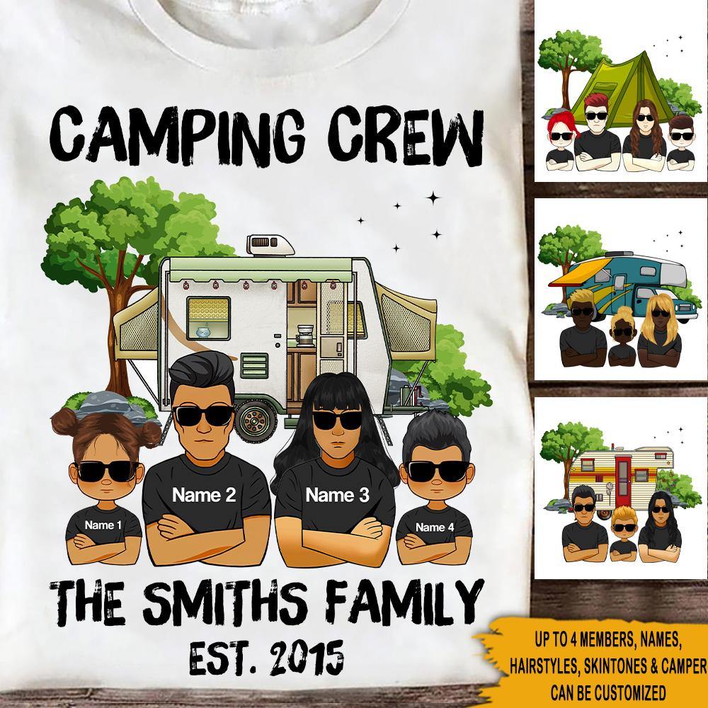 Camping Family Custom T Shirt Camping Crew Personalized Gift - PERSONAL84