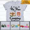 Camping Flip Flops Custom T Shirt I&#39;m A Flip Flops And Camping Kinda Girl Personalized Gift - PERSONAL84