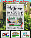 Camping Garden Flag Customized RV And Name Not Really Alone In The Wood - PERSONAL84