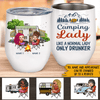 Camping Lady Custom Wine Tumbler Like Normal Lady But Drunker Personalized Gift - PERSONAL84