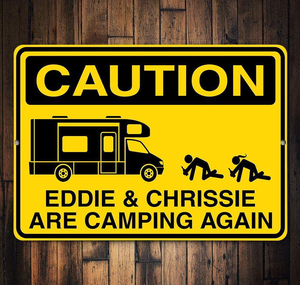 Camping Metal Sign Customized Camping Warning - PERSONAL84