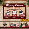 Cat Christmas Custom Doormat Meowy Catmas Welcome To Our Home Personalized Gift - PERSONAL84