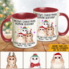 Cat Christmas Custom Mug Merry Christmas Human Servant From The Tiny Furry Overlord Personalized Gift Cat Mom - PERSONAL84