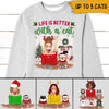 Cat Christmas Custom Shirt Life Is Better With Cats Personalized Gift For Cat Lovers - PERSONAL84