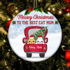 Cat Circle Ornament Personalized Name And Breed Meowy Christmas To The Best Cat Mom - PERSONAL84