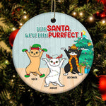 Cat Circle Ornament Personalized Name And Breed We've Been Purrfect - PERSONAL84