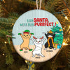 Cat Circle Ornament Personalized Name And Breed We&#39;ve Been Purrfect - PERSONAL84