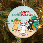 Cat Circle Ornament Personalized Name And Breed We've Been Purrfect - PERSONAL84