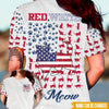 Cat Custom All Over Printed Shirt Red White &amp; Meow 4th Of July Personalized Gift - PERSONAL84