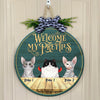 Cat Custom Circle Sign Welcome My Pretties Personalized Gift For Halloween Witch - PERSONAL84