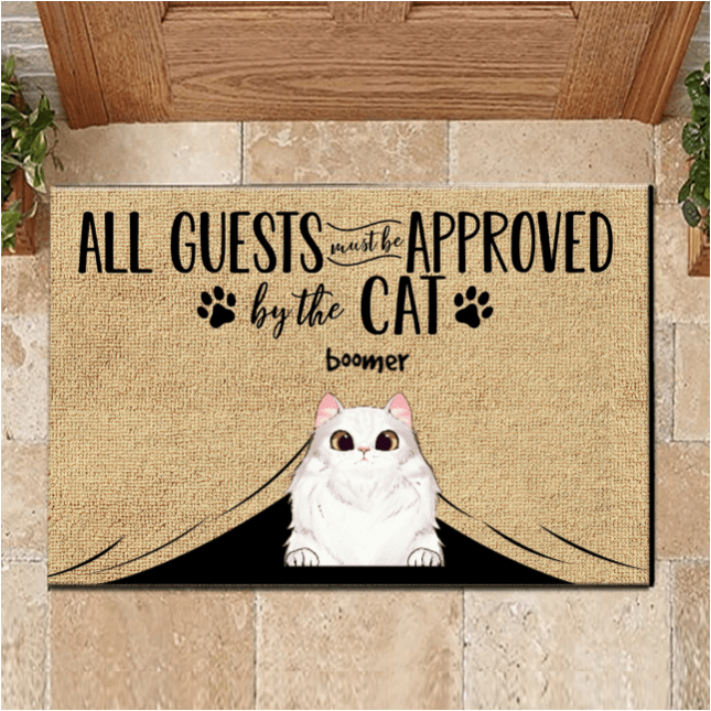 All Guest Must Be Approved By, Custom Doormat, Personalized