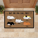 Cat Custom Doormat Did You Call First - PERSONAL84