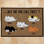 Cat Custom Doormat Did You Call First - PERSONAL84