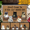 Cat Custom Doormat Don&#39;t Come In If You Didn&#39;t Bring Gin Personalized Gift - PERSONAL84