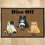 Cat Custom Doormat Hiss Off - PERSONAL84